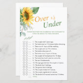 Waterverf zonnebloem over of onder douchegame (Voorkant / Achterkant)