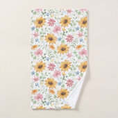 Waterverf Zonnebloem Patroon Bad Handdoek (Handdoek)