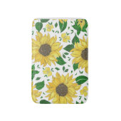 Waterverf Zonnebloem Patroon Badmat (Voorkant Verticaal)