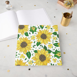 Waterverf Zonnebloem Patroon Gastenboek