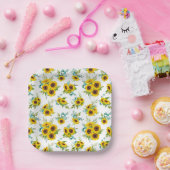 Waterverf Zonnebloem Patroon Papier Bord (Feest)