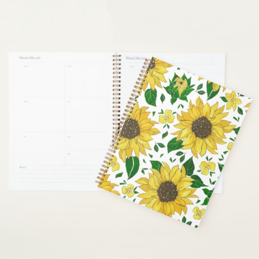 Waterverf Zonnebloem Patroon Planner (Display)