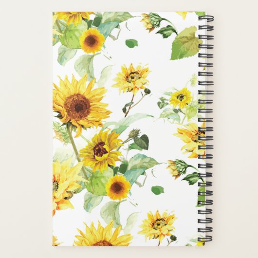 Waterverf Zonnebloem Planner (Achterkant)