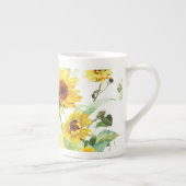 Waterverf Zonnebloem Porselein Kop (Rechts)