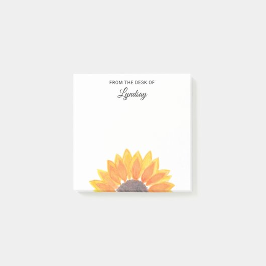 Waterverf Zonnebloem Post-it® Notes (Voorkant)