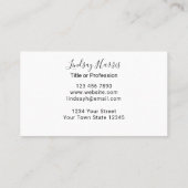 Waterverf Zonnebloem Professioneel Visitekaartje (Achterkant)