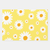 Waterverf Zonnebloem Roze Perzik Geel Patroon Inpakpapier Vel (Voorkant 3)