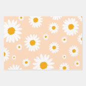 Waterverf Zonnebloem Roze Perzik Geel Patroon Inpakpapier Vel (Voorkant 2)