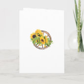 Waterverf Zonnebloem Rustic Westerne Quinceañera (Achterkant)