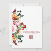 Waterverf Zonnebloem Rustiek Bloemen Boeket Huweli Kaart (Achterkant)