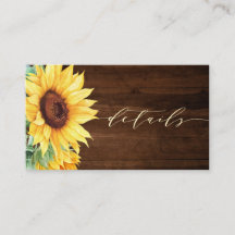 Waterverf Zonnebloem Rustiek Hout Details