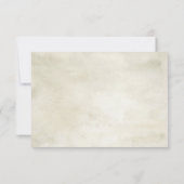 Waterverf zonnebloem. Rustieke bloemenherfst bruil RSVP Kaartje (Achterkant)