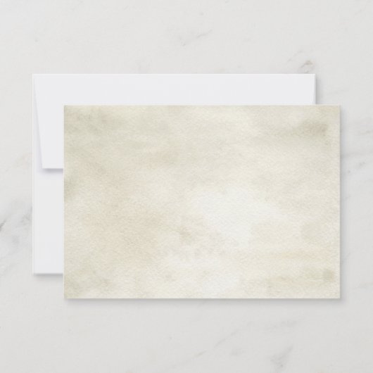 Waterverf zonnebloem. Rustieke bloemenherfst bruil RSVP Kaartje (Achterkant)