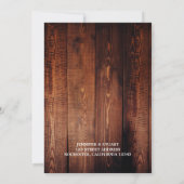 Waterverf zonnebloem rustieke houten bruiloft RSVP Kaart (Achterkant)