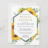 Waterverf Zonnebloem Rustisch Vrijgezellenfeest Kaart (Voorkant)