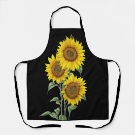 Waterverf Zonnebloem Schort