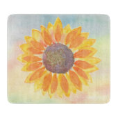 Waterverf Zonnebloem Snijplank (Voorkant)