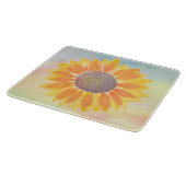 Waterverf Zonnebloem Snijplank (Hoek)