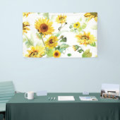 Waterverf Zonnebloem Spandoek (Beurs)