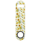 Waterverf Zonnebloem Speed Flessenopener (Achterkant)