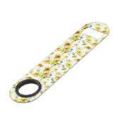 Waterverf Zonnebloem Speed Flessenopener (Achterkant Gekanteld)