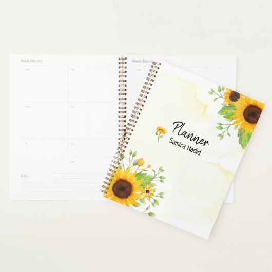 Waterverf Zonnebloem Spiraal Planner (Display)