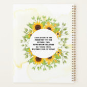 Waterverf Zonnebloem Spiraal Planner (Achterkant)