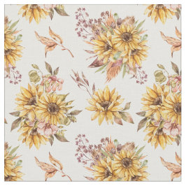 Waterverf zonnebloem stof