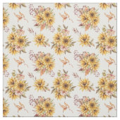 Waterverf zonnebloem stof (Swatch)