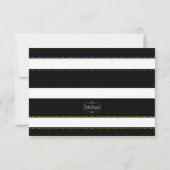 Waterverf Zonnebloem & Stripes Wedding RSVP (Achterkant)
