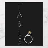 Waterverf Zonnebloem Tabel Nummer 6 Weddenschap Wijn Etiket (Enkel label)