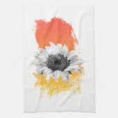 Waterverf Zonnebloem Theedoek (Verticaal)