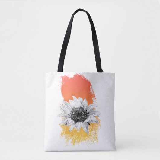 Waterverf Zonnebloem Tote Bag (Voorkant)