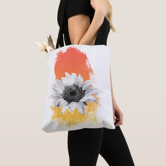 Waterverf Zonnebloem Tote Bag (Dichtbij)