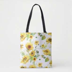Waterverf Zonnebloem Tote Bag