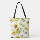 Waterverf Zonnebloem Tote Bag (Achterkant)