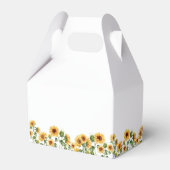 Waterverf Zonnebloem Tuinhout Baby shower Bedankdoosjes (Achterkant)