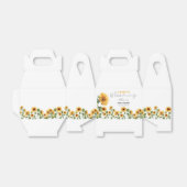 Waterverf Zonnebloem Tuinhout Baby shower Bedankdoosjes (Uitgevouwen)