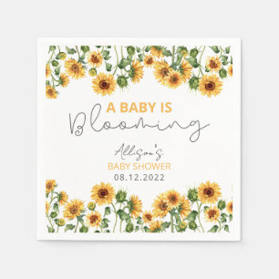 Waterverf Zonnebloem Tuinhout Neutraal geslacht Servet