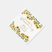 Waterverf Zonnebloem Tuinhout Neutraal geslacht Servet (Hoek)