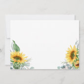 Waterverf - Zonnebloem - uitnodiging (Achterkant)