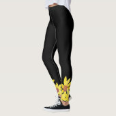 Waterverf Zonnebloem Vibrant Geel Handje Gepilisee Leggings (Links)