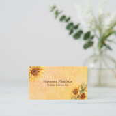 Waterverf Zonnebloem Visitekaartje (Staand voorkant)