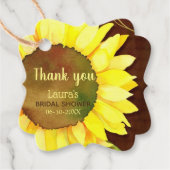 Waterverf Zonnebloem Vrijgezellenfeest Bedankjes Labels (Voorkant)