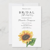 Waterverf Zonnebloem Vrijgezellenfeest Kaart (Voorkant)