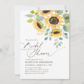 Waterverf Zonnebloem Vrijgezellenfeest Kaart (Voorkant)