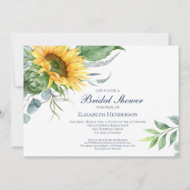 Waterverf Zonnebloem Vrijgezellenfeest Kaart