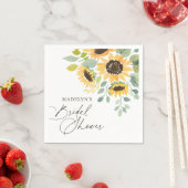 Waterverf Zonnebloem Vrijgezellenfeest Servet (Insitu)