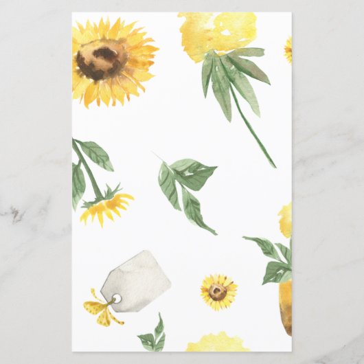 Waterverf Zonnebloem Wat zit er in je tas? Game (Achterkant)