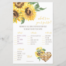 Waterverf Zonnebloem Wat zit er in je tas? Game